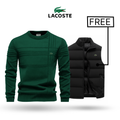 LACOSTE | Pull Premium + gilet Stylus GRATUIT