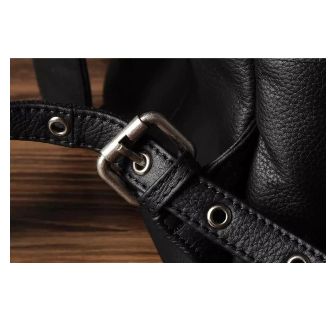 Sac à dos en cuir véritable pour homme