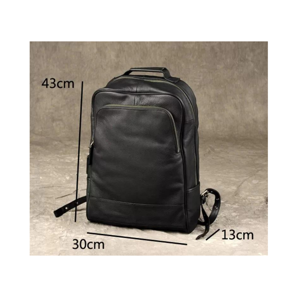 Sac à dos en cuir véritable pour homme