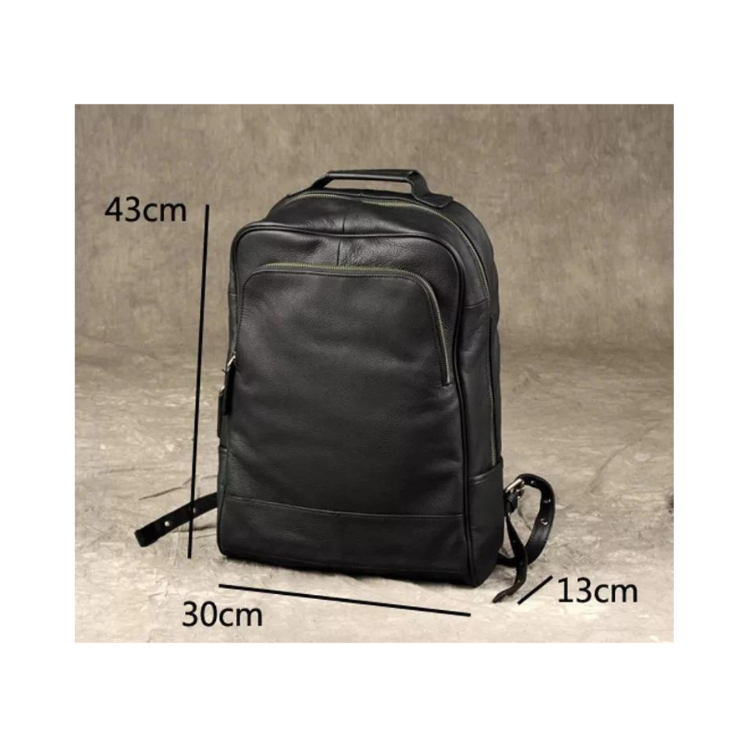 Sac à dos en cuir véritable pour homme