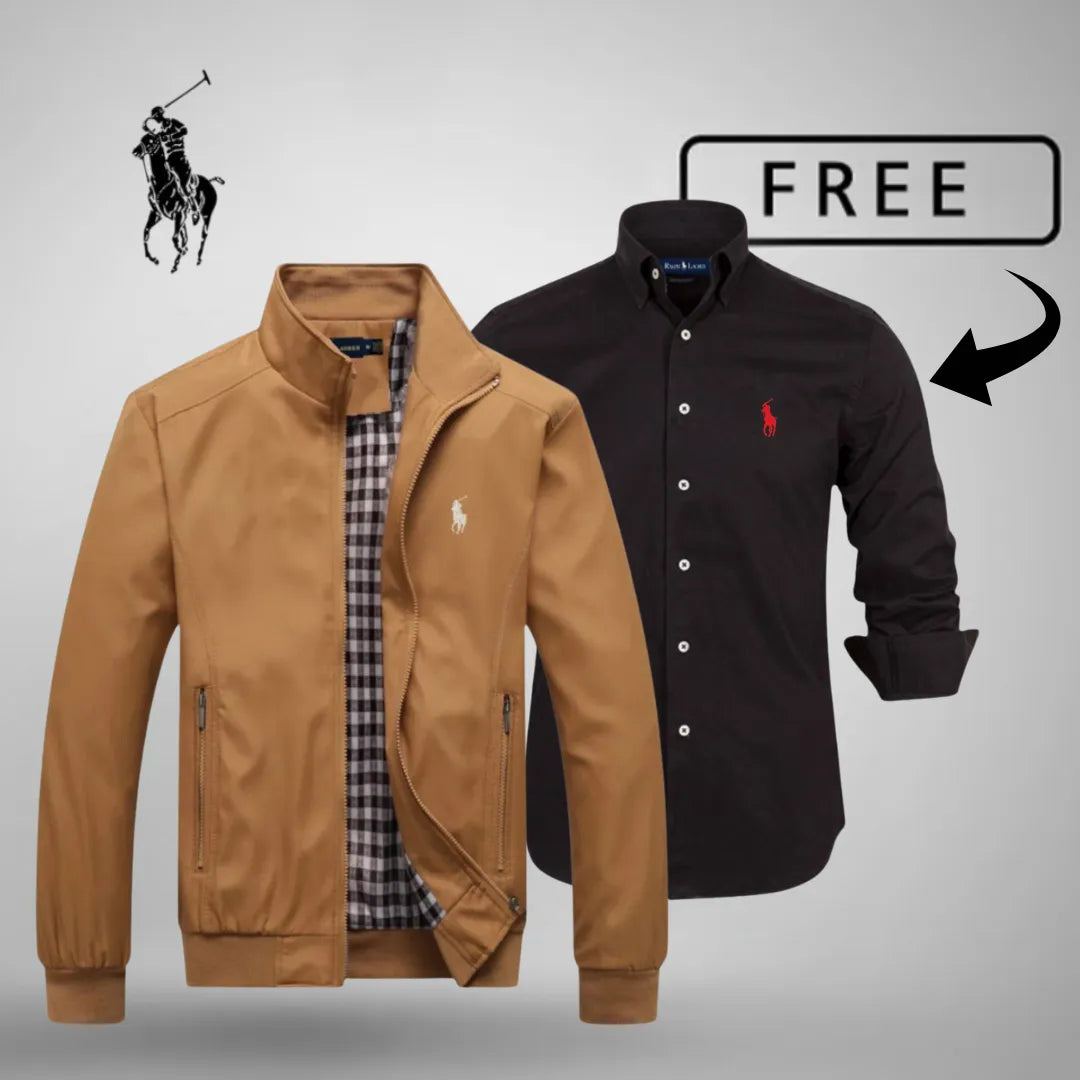 Casual bomberjacka med dragkedja™ Premium + GRATIS tröja eller skjorta (ditt val)