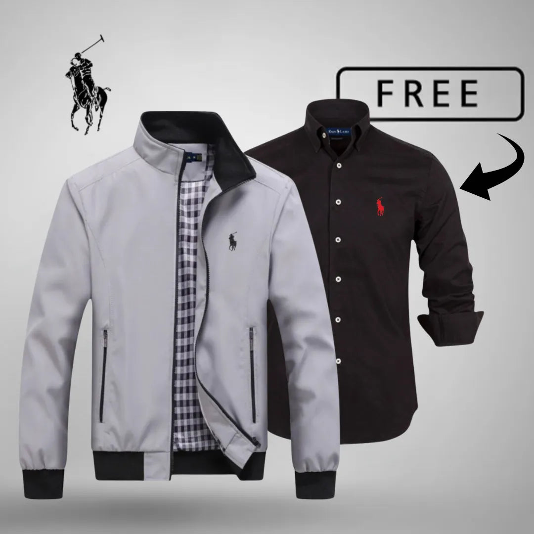 Casual bomberjacka med dragkedja™ Premium + GRATIS tröja eller skjorta (ditt val)
