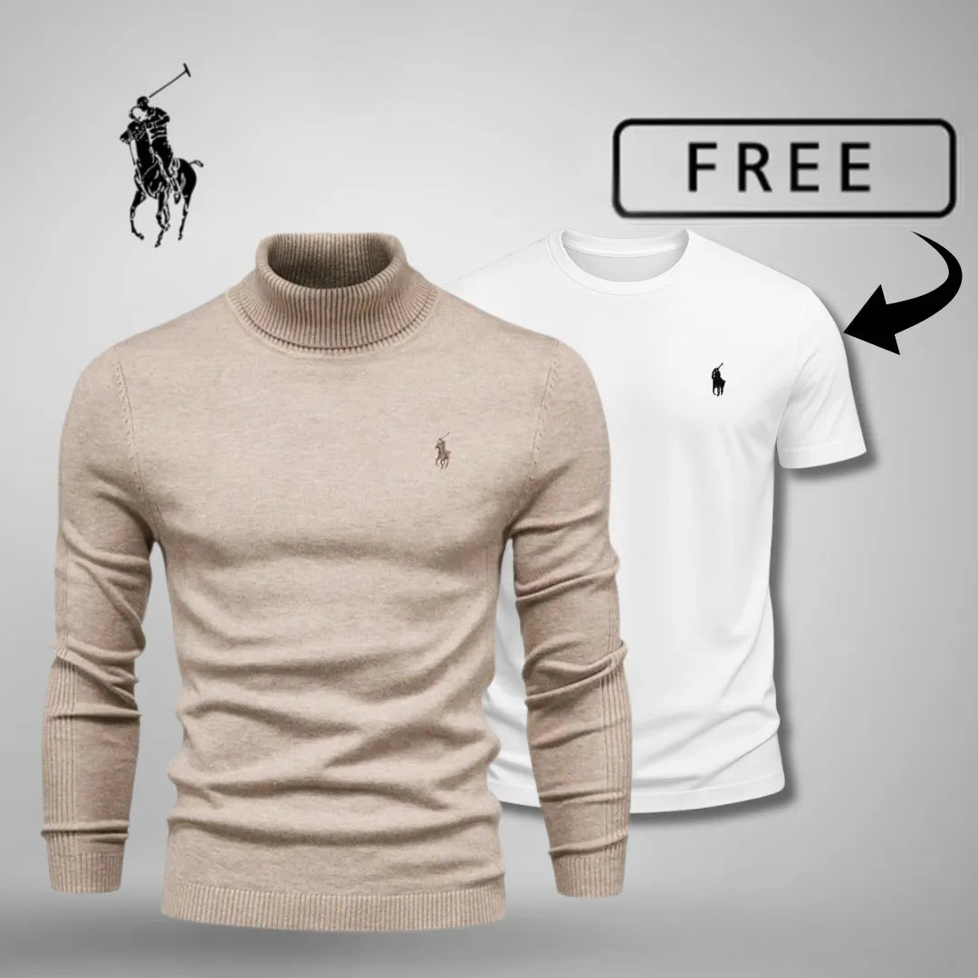 Premiumtröja med polokrage™ + gratis T-shirt idag