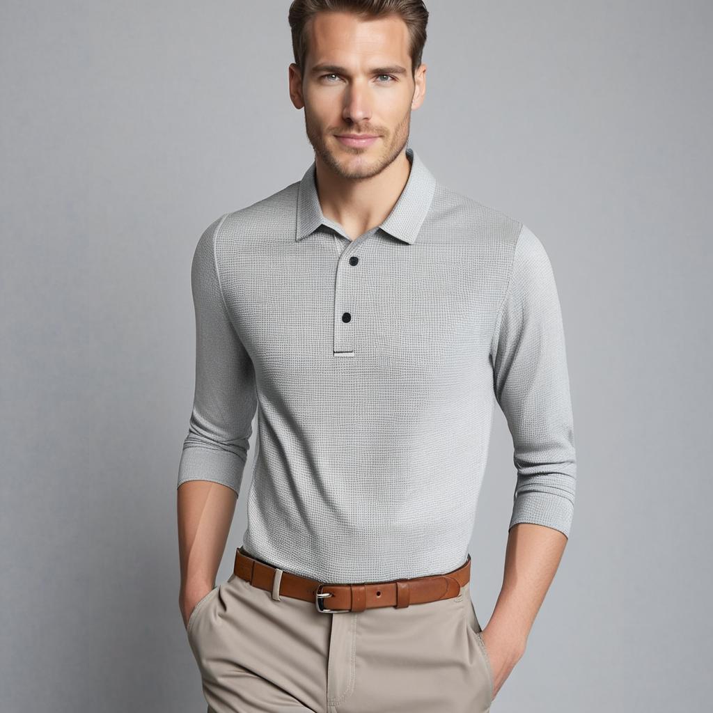 Camden - Poloshirt med knapper og lange ærmer