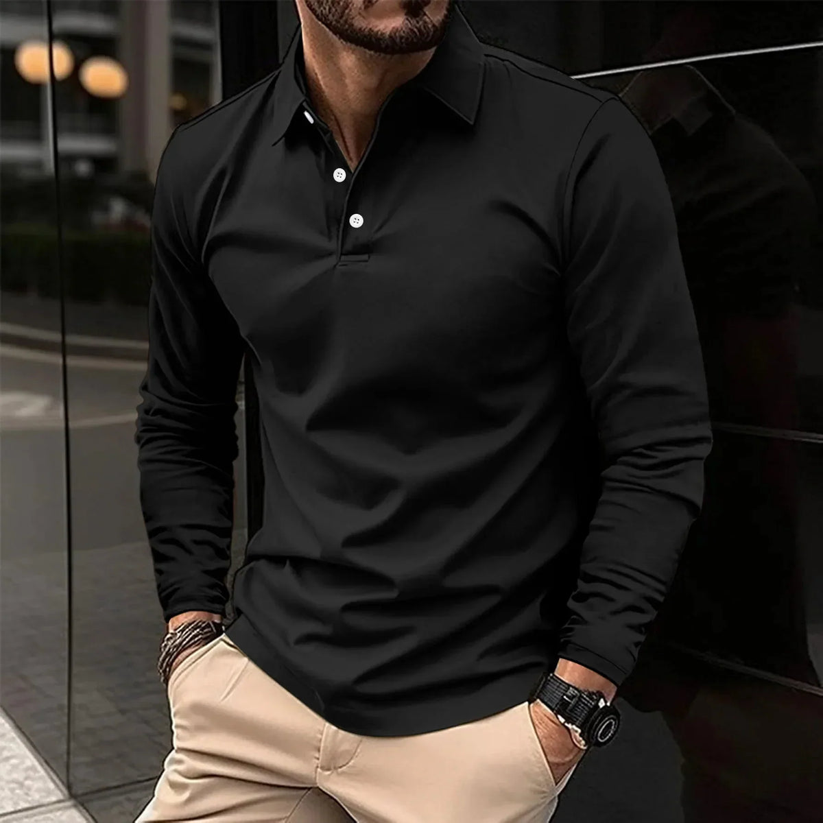 Nathan - Long-Sleeve Polo