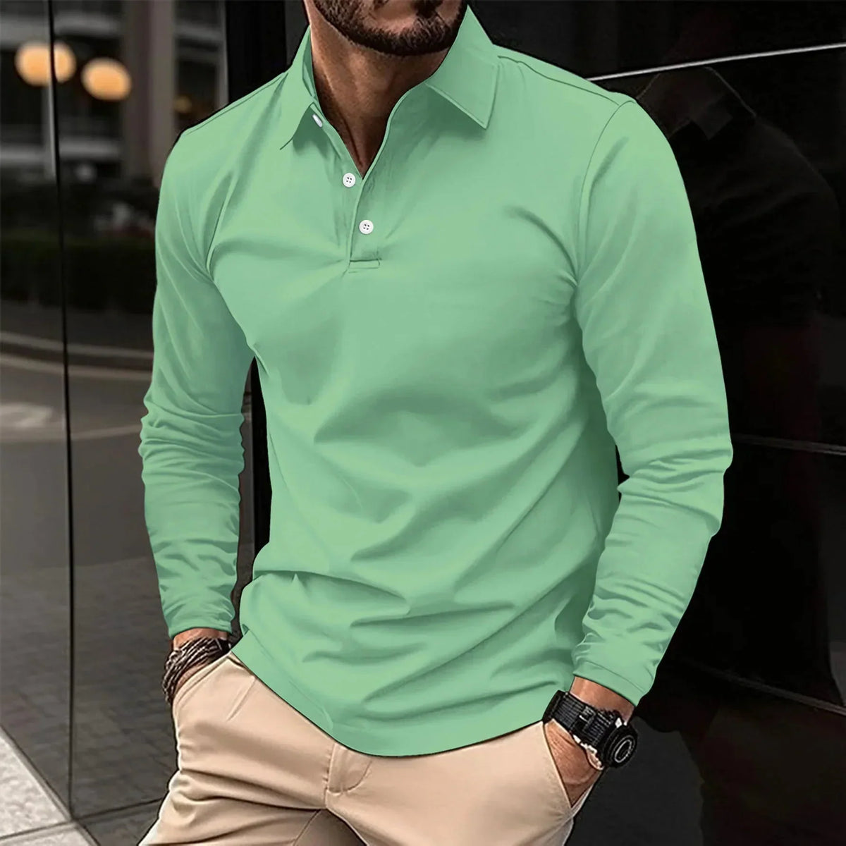 Nathan - Long-Sleeve Polo