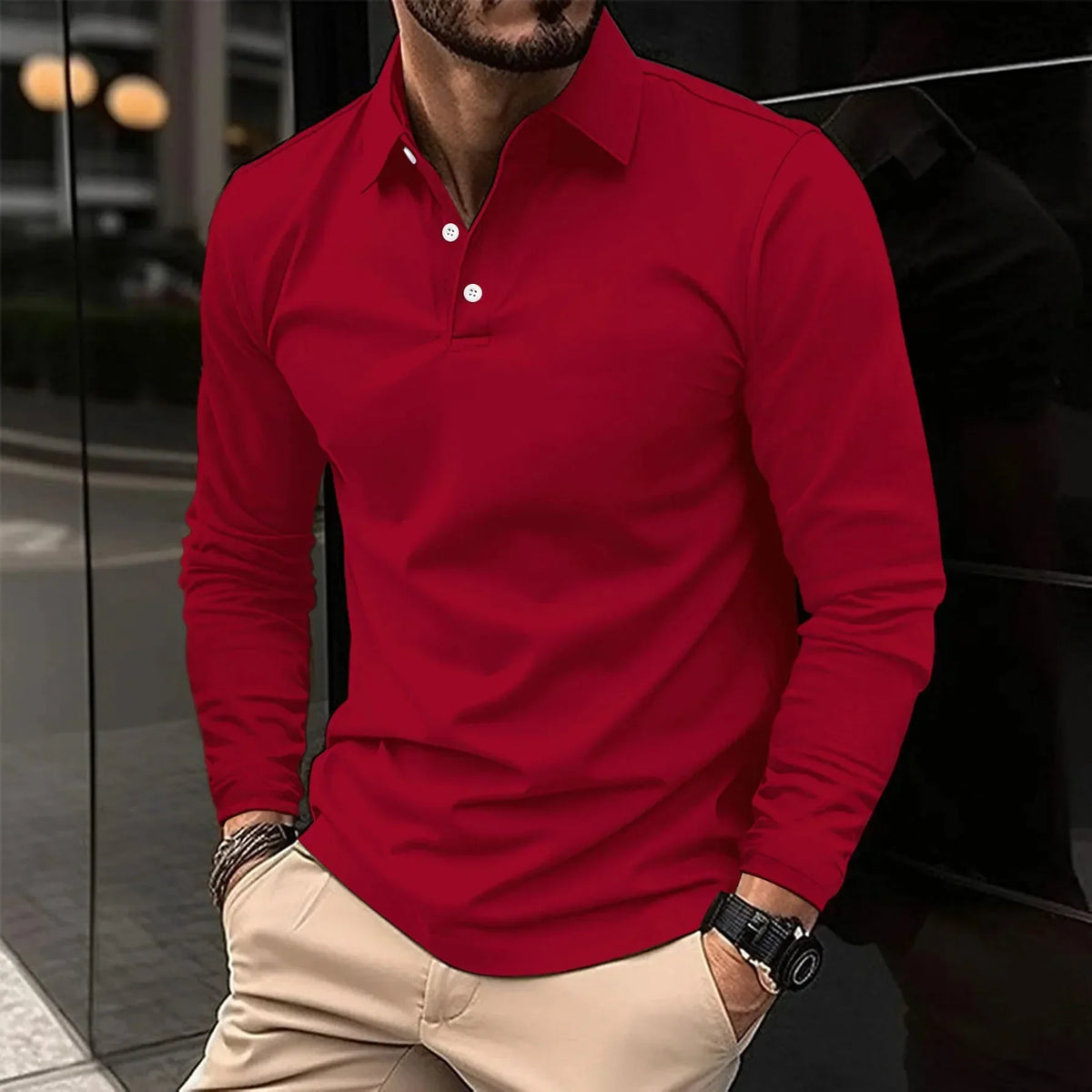 Nathan - Long-Sleeve Polo