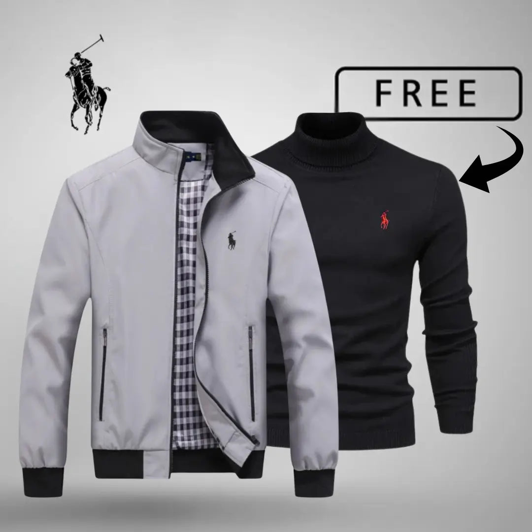 Casual bomberjacka med dragkedja™ Premium + GRATIS tröja eller skjorta (ditt val)