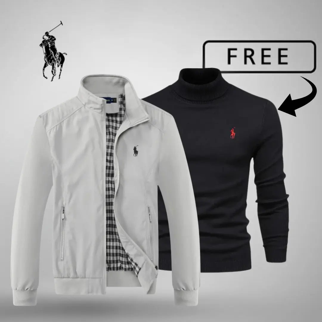 Casual bomberjacka med dragkedja™ Premium + GRATIS tröja eller skjorta (ditt val)