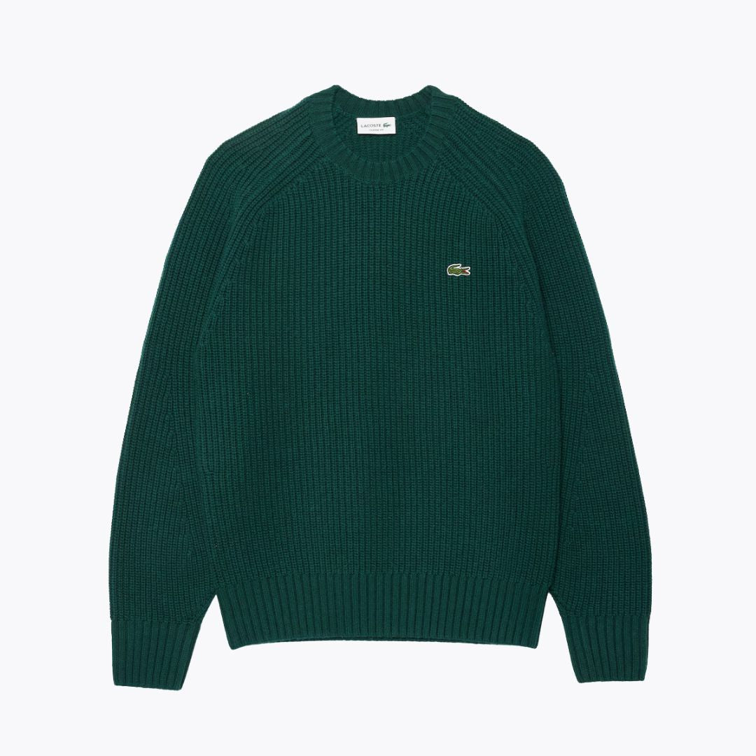 LC Thick Carded Wool Crew Neck Sweater