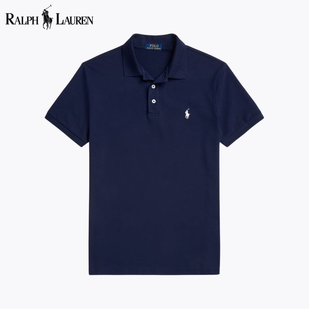 Polo in mesh elasticizzato RL Custom Slim Fit
