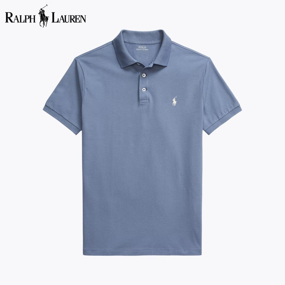 Polo in mesh elasticizzato RL Custom Slim Fit