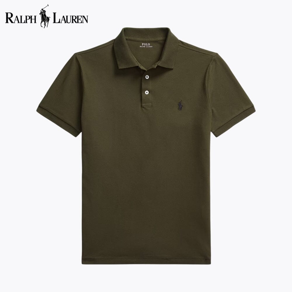 Polo in mesh elasticizzato RL Custom Slim Fit