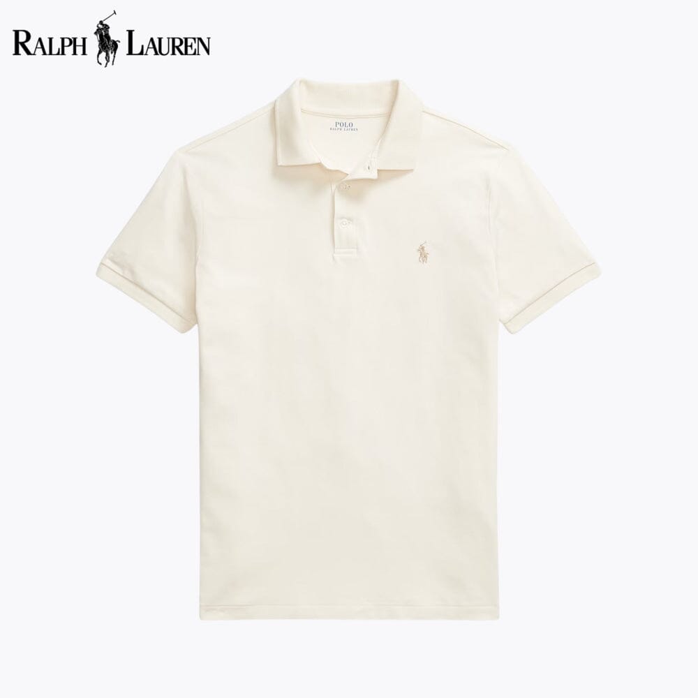 Polo in mesh elasticizzato RL Custom Slim Fit