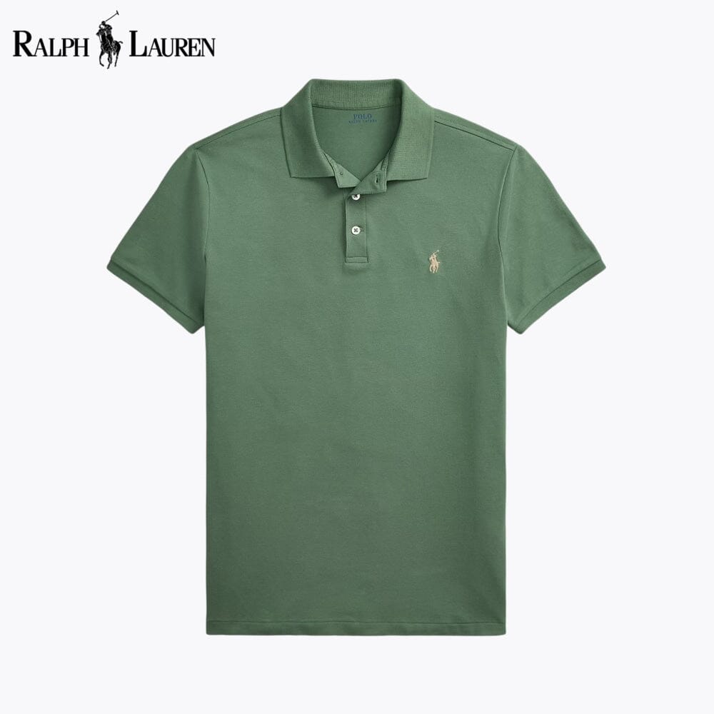 Polo in mesh elasticizzato RL Custom Slim Fit