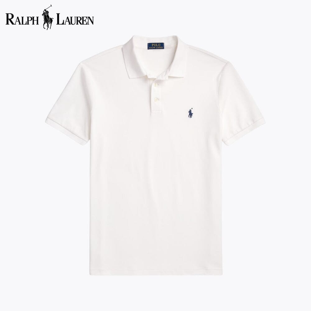 Polo in mesh elasticizzato RL Custom Slim Fit