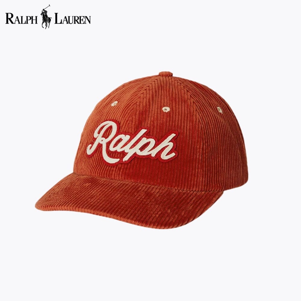 Cappellino RL in velluto a coste con logo