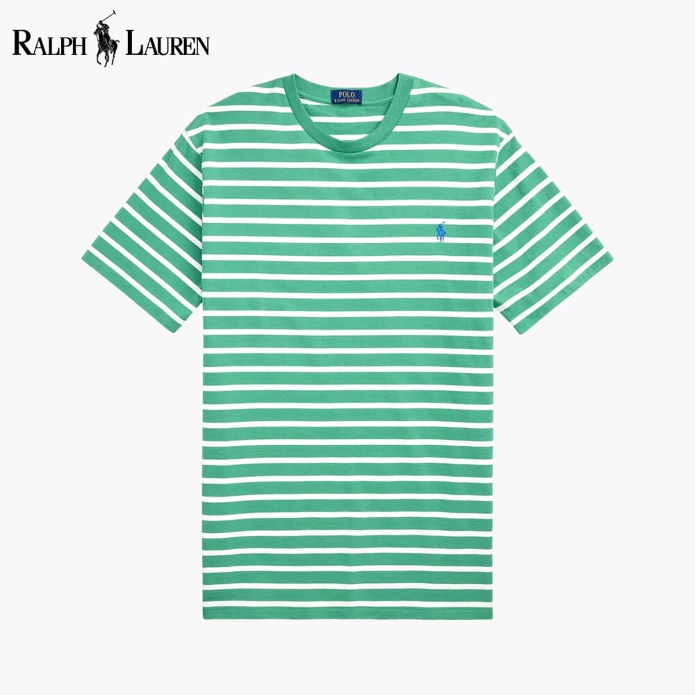 T-shirt girocollo in jersey a righe RL
