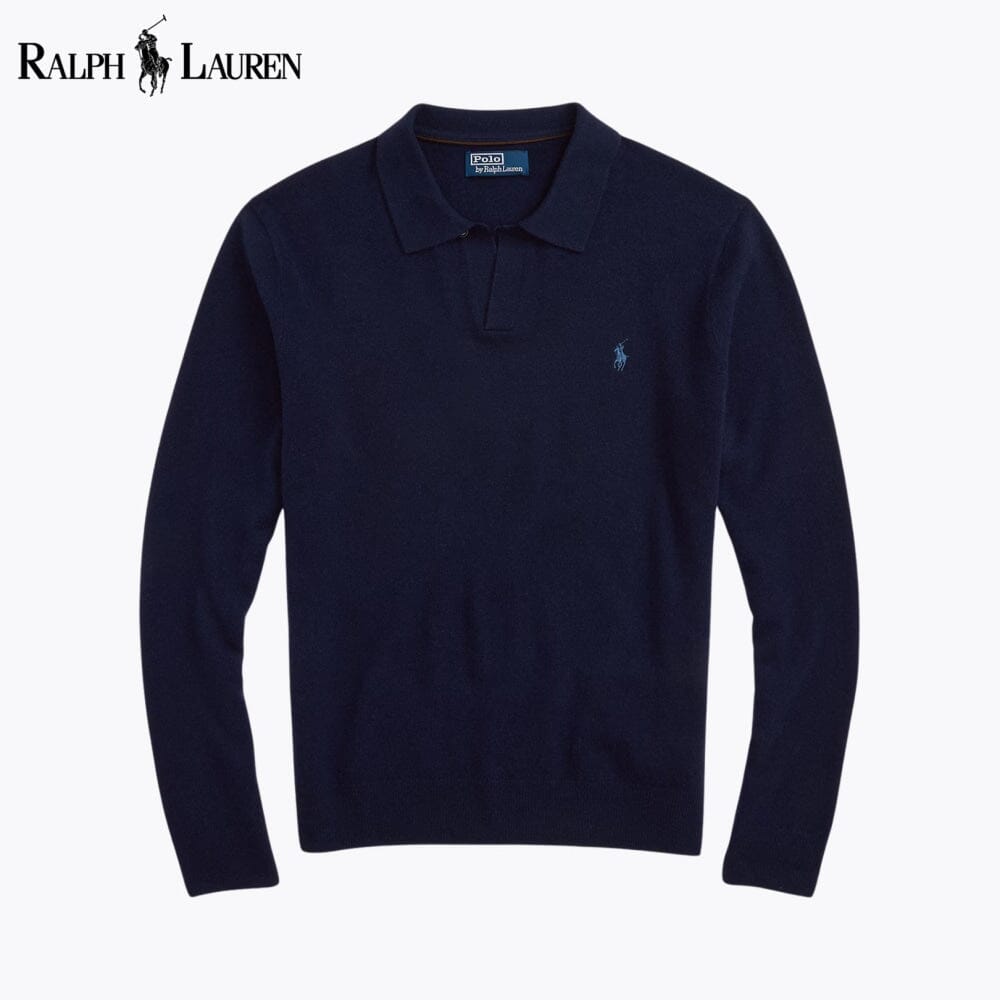 Maglione RL in lana con colletto Johnny