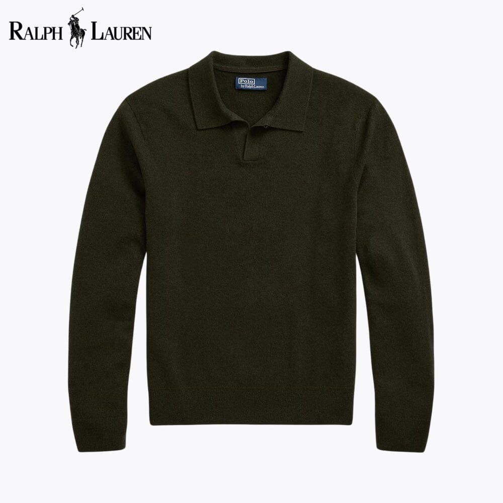 Maglione RL in lana con colletto Johnny