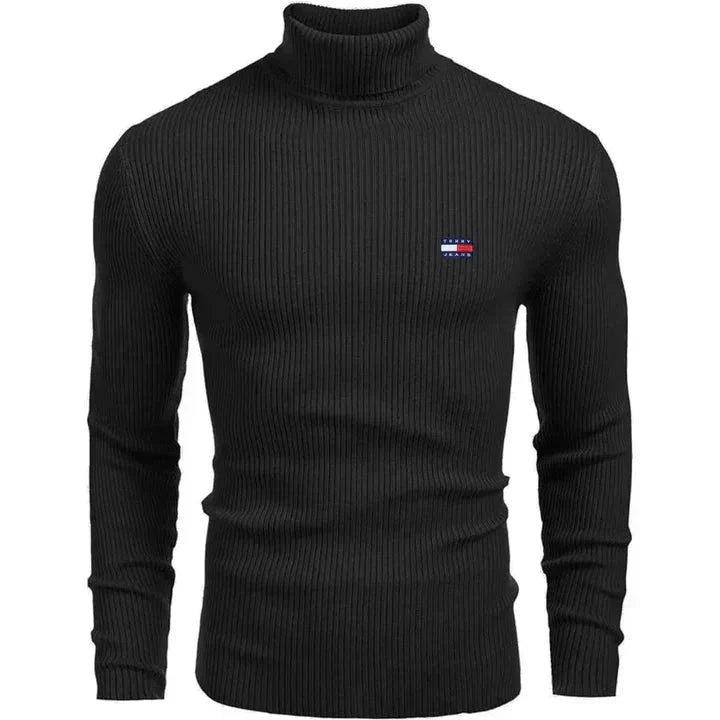 TH klassisk stickad polotröja