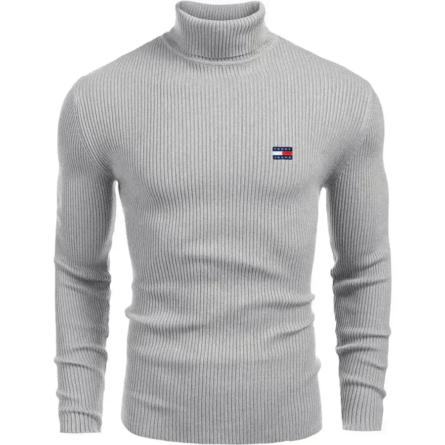 TH klassisk stickad polotröja