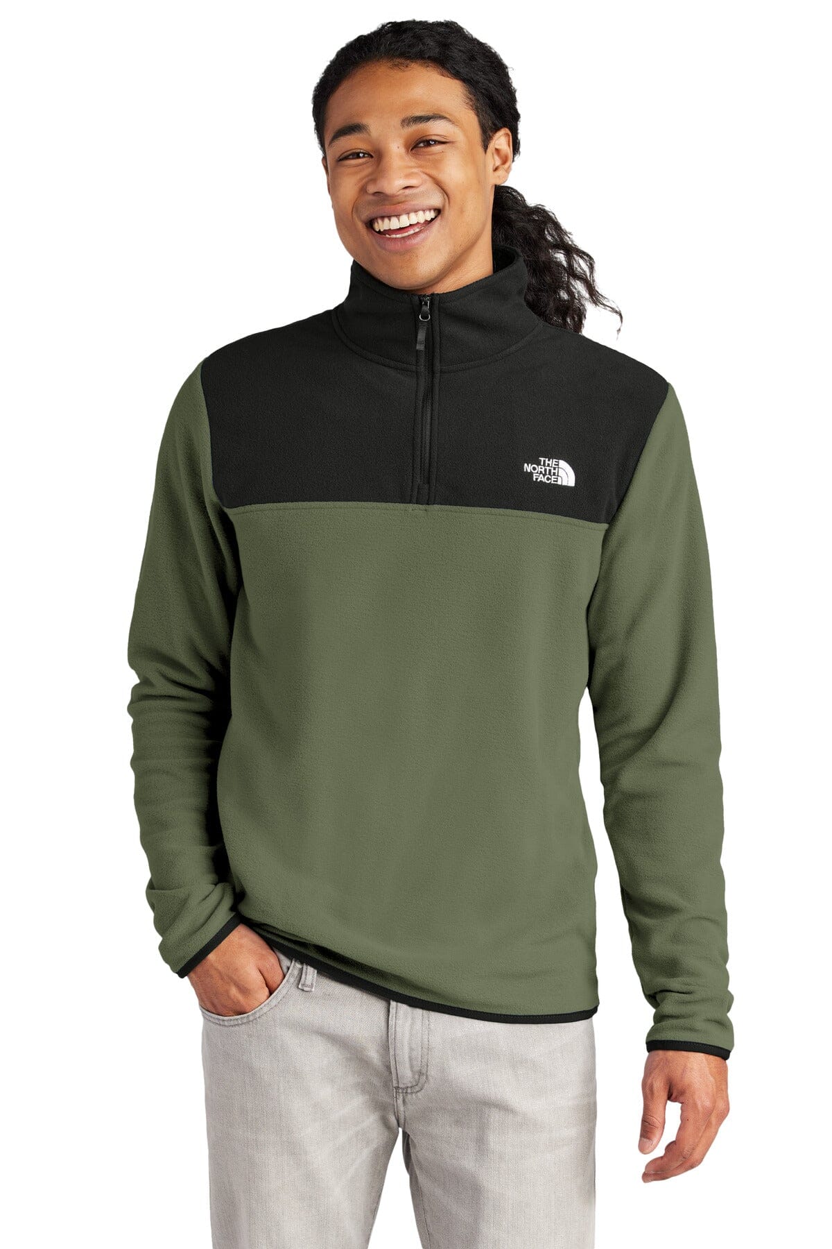 TNF ® Glacier mikrofleece med kvartslång dragkedja för män