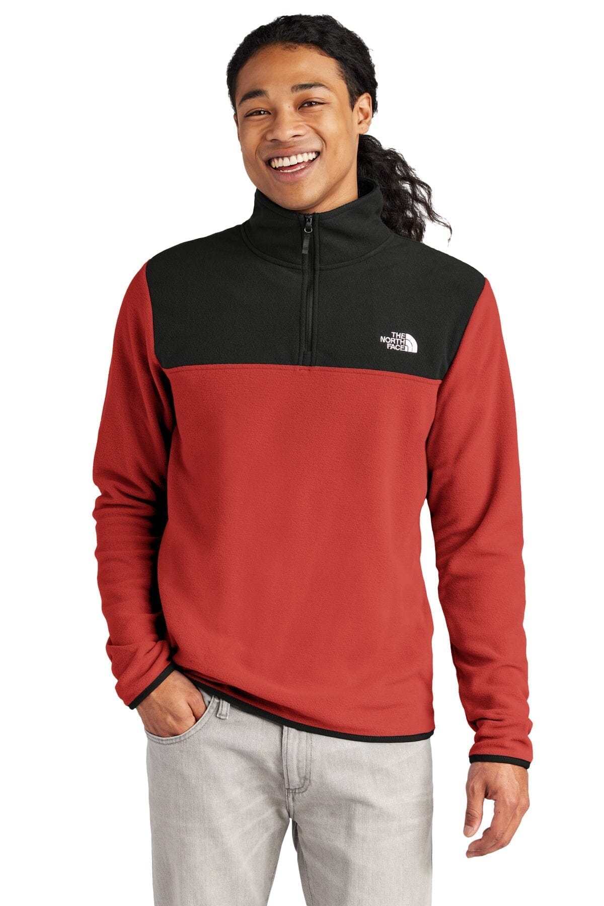TNF ® Glacier mikrofleece med kvartslång dragkedja för män