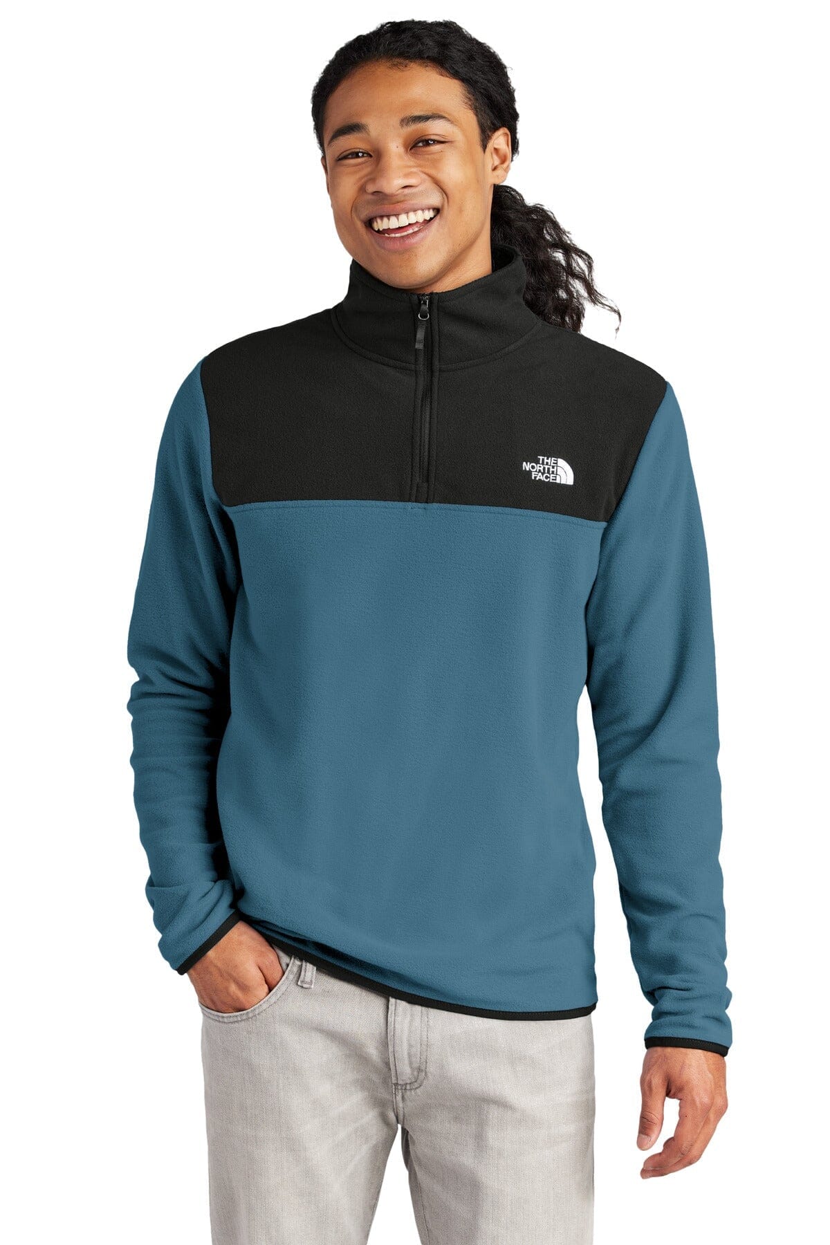 TNF ® Glacier mikrofleece med kvartslång dragkedja för män